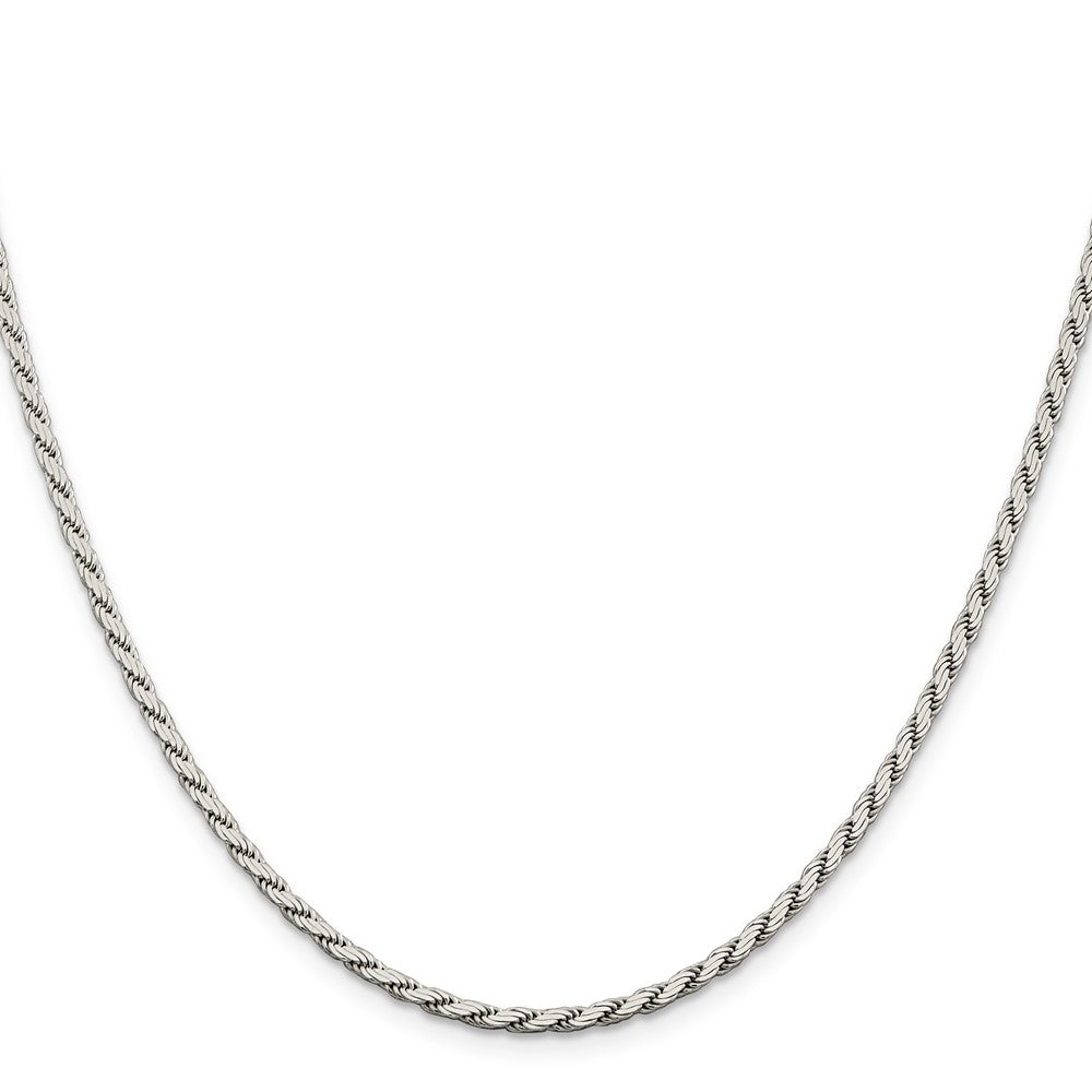 Sterling Silver 2.5mm Flat Rope Chain