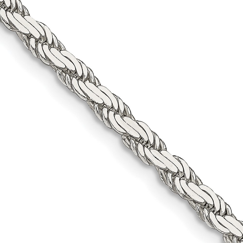 Sterling Silver 3.1mm Flat Rope Chain