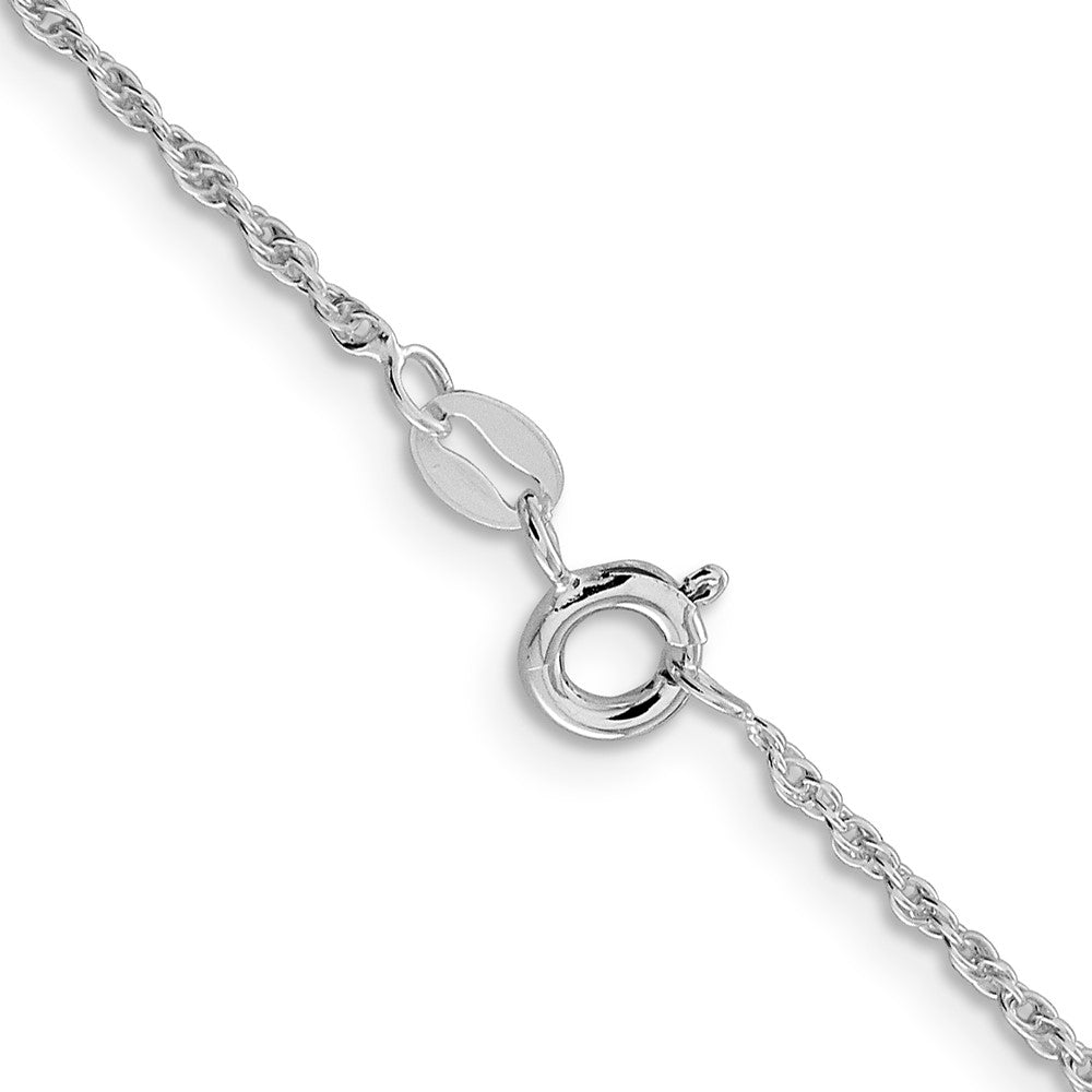 Sterling Silver Rhodium-plated 1.6mm Loose Rope Chain