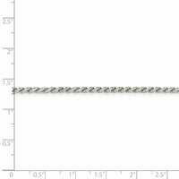 Sterling Silver 2.25mm Flat Rope Chain