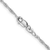 Sterling Silver Rhodium-plated 2mm Loose Rope Chain