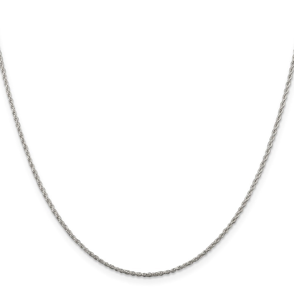 Sterling Silver Rhodium-plated 1.3mm Loose Rope Chain