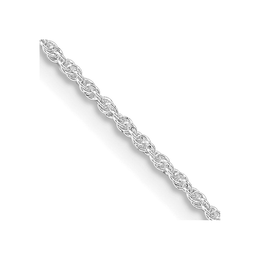 Sterling Silver Rhodium-plated 1.3mm Loose Rope Chain