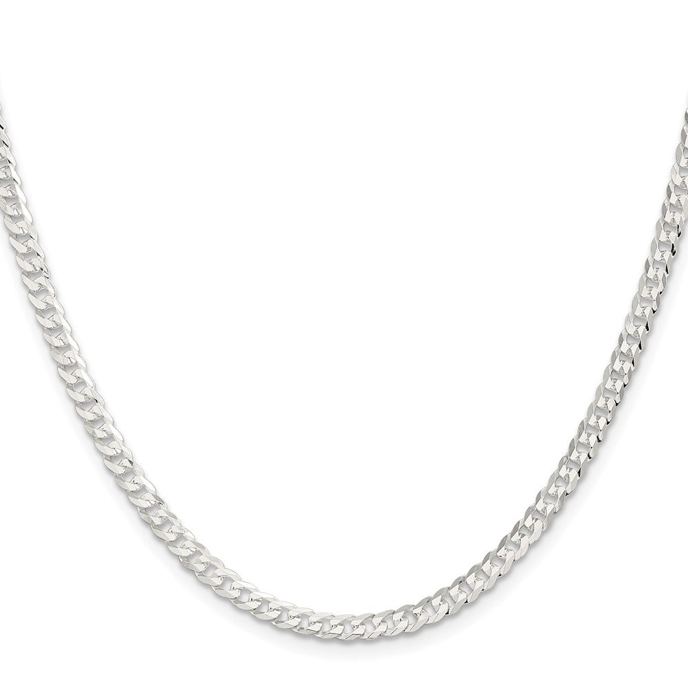 Sterling Silver 3.8mm Flat Curb Chain