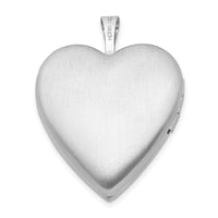Sterling Silver Rhodium-plated 20mm Forever In My Heart Locket