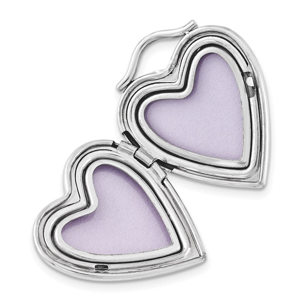 Sterling Silver Gold Plated 20mm Double Heart Locket
