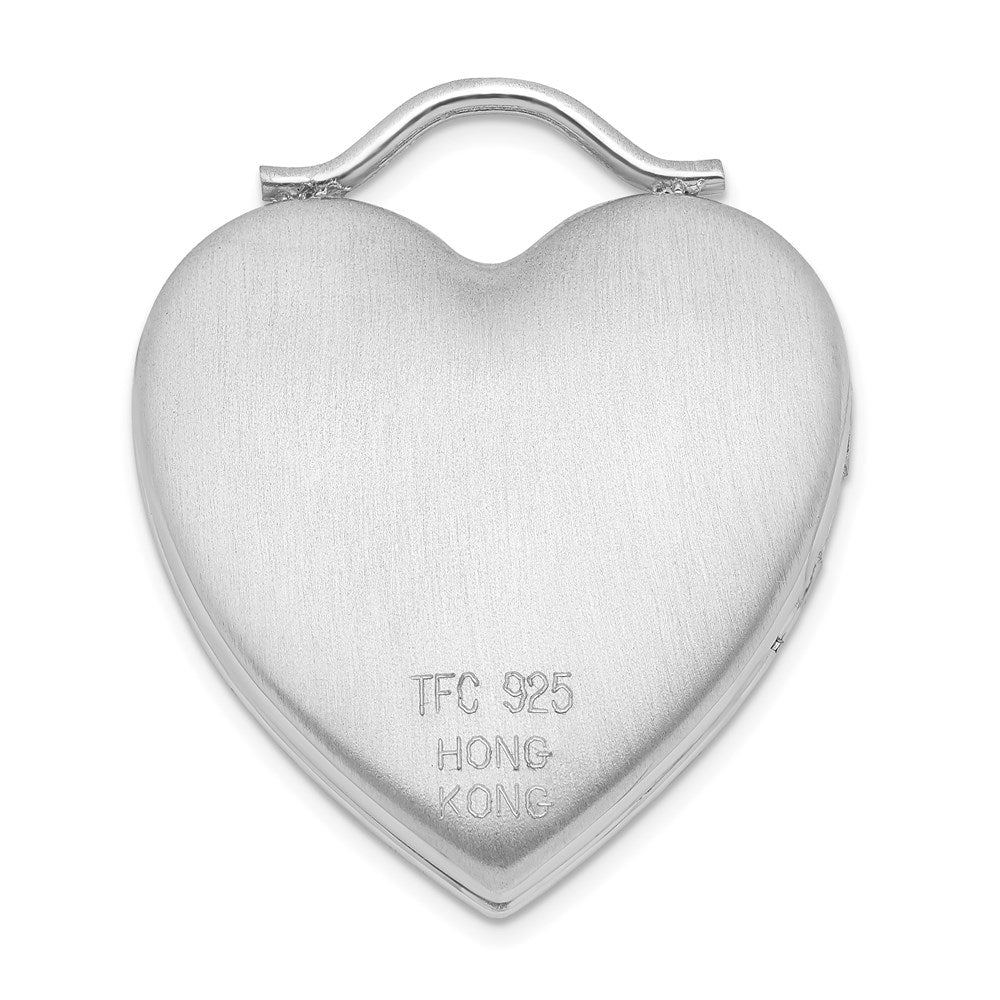 Sterling Silver Rhodium-plated Always On My Mind Forever In My Heart Locket