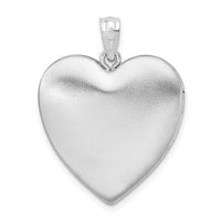 Sterling Silver Rhod-plated Satin/Pol Paw Prints Ash Holder Heart Locket