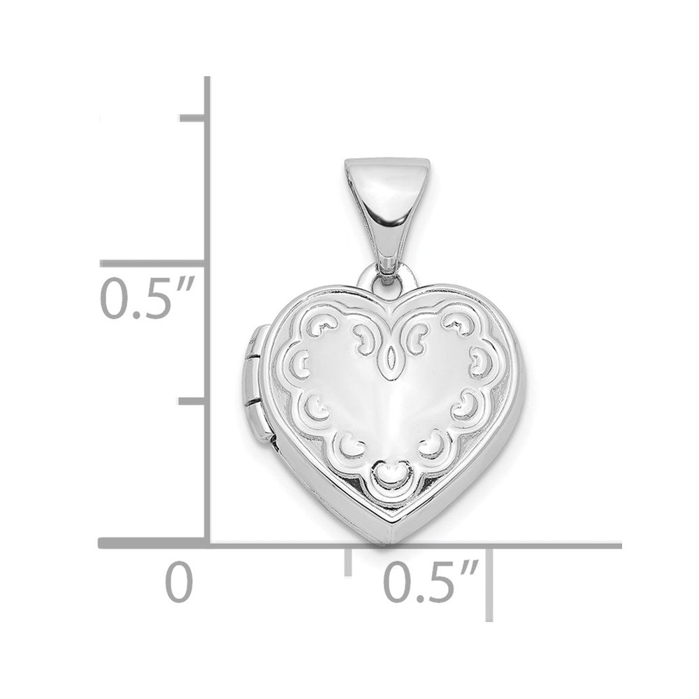 Sterling Silver 13mm Heart Locket