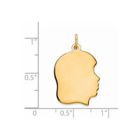 Sterling Silver GP Engraveable Girl Polished Disc Charm