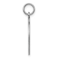 Sterling Silver Rh-plt Engraveable Round Polished Front/Back Disc Charm