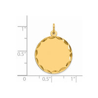 Sterling Silver GP Engraveable Round Polished Disc Charm