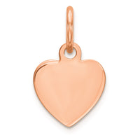Sterling Silver RG Plated Engraveable Heart Polished Front/Satin Back Disc
