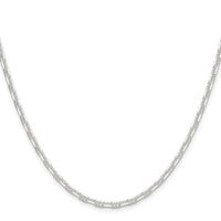 Sterling Silver Polished and D/C 3mm Marine Link Chain
