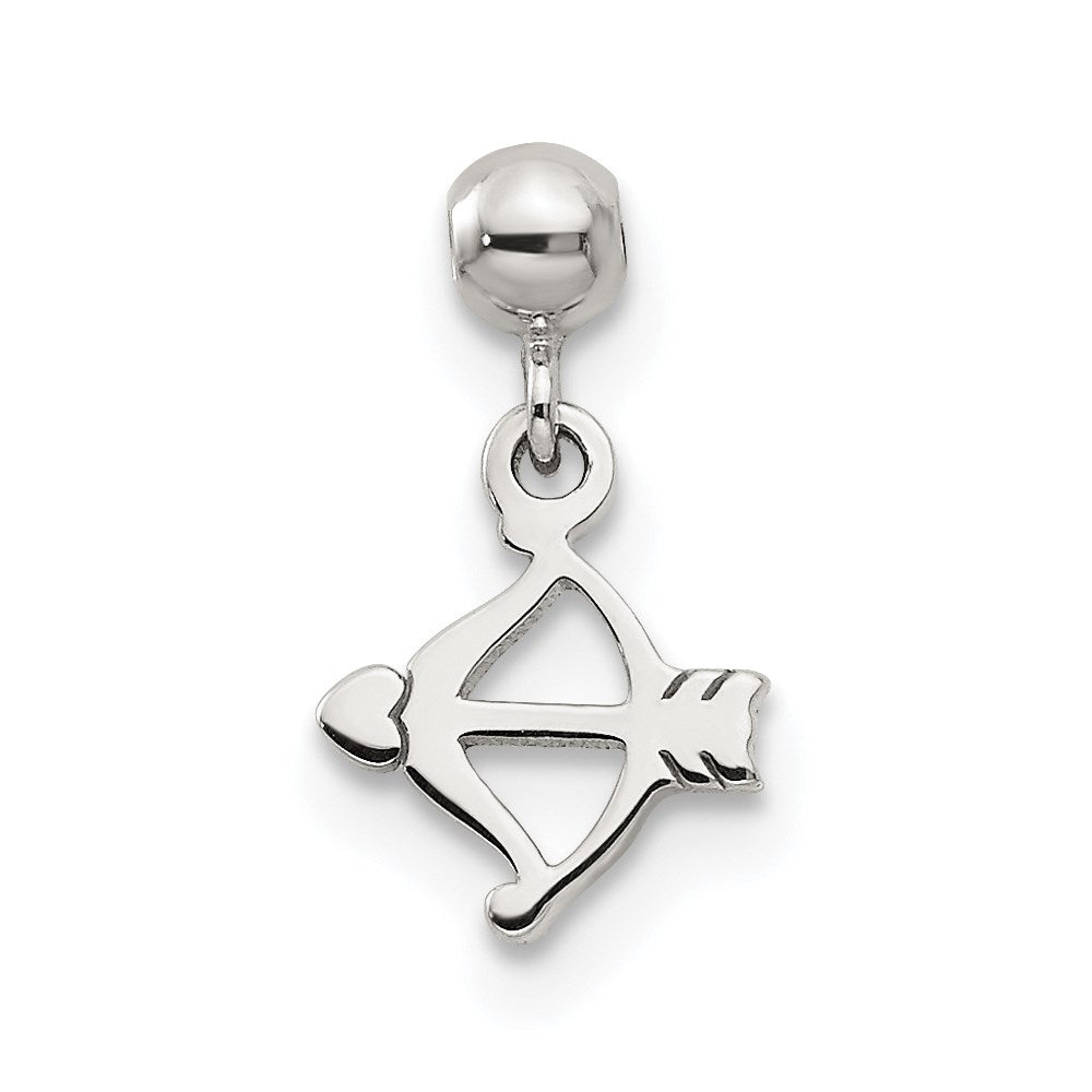 Sterling Silver Mio Memento Dangle Bow and Heart Arrow Charm