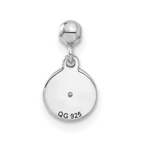 Sterling Silver Mio Memento Enamel CZ Dangle Compass Charm