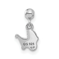 Sterling Silver Mio Memento Gold Tone & Enamel Baby Carriage Charm