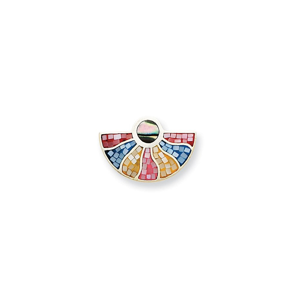 Sterling Silver Multicolored Mother of Pearl Slide