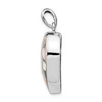 Sterling Silver Rhodium-plated Mother of Pearl Ash Holder Pendant