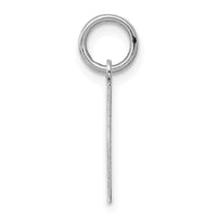Sterling Silver/Rhodium-plated Polished Number 1 Charm