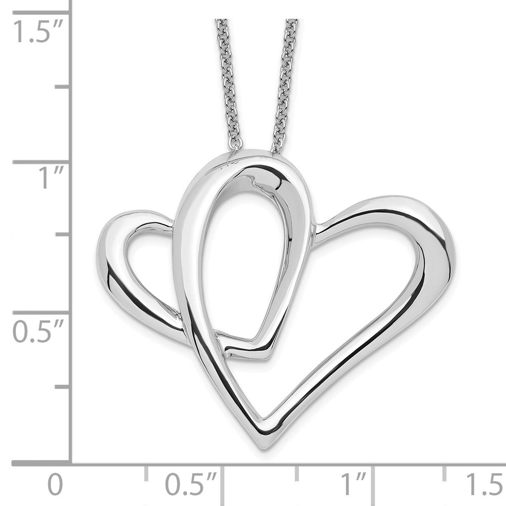 Sentimental Expressions Sterling Silver Rhodium-plated Mother A Part of My Heart 18 Inch Necklace