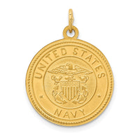 14k US Navy Saint Christopher Medal Pendant