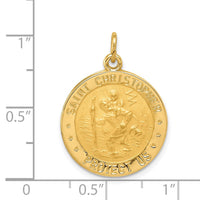 14k US Navy Saint Christopher Medal Pendant