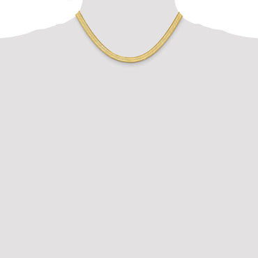 14k 6.5mm Silky Herringbone Chain