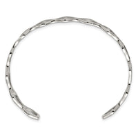 Stainless Steel Polished Wavy Cuff Bangle
