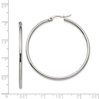 Stainless Steel Polished Hoop Earrings