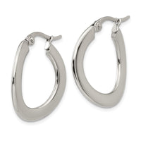 Stainless Steel Polished Hoop Earrings