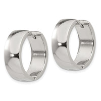 Stainless Steel Polished 6mm Hinged Hoop Earrings