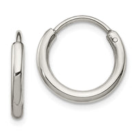 Stainless Steel Polished 2mm Endless Hoop Earrings