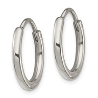 Stainless Steel Polished 2mm Endless Hoop Earrings