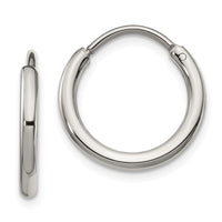 Stainless Steel Polished 2mm Endless Hoop Earrings