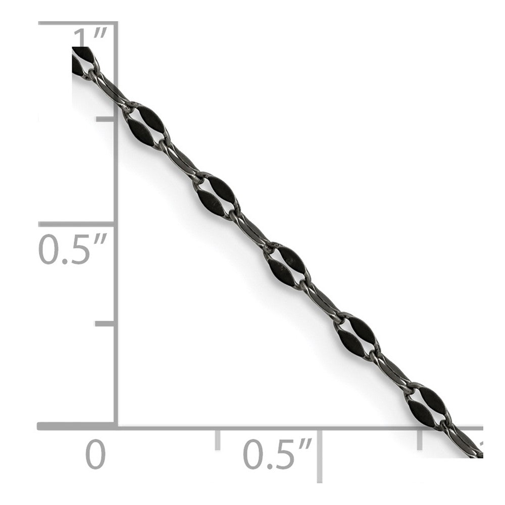 Stainless Steel Oxidized 2.5mm 20in Fancy Chain