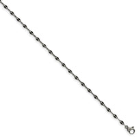 Stainless Steel Oxidized 2.5mm 20in Fancy Chain