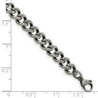 Stainless Steel Oxidized 7.5mm 8in Curb Chain