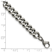 Stainless Steel Oxidized 9.25mm 9in Curb Chain