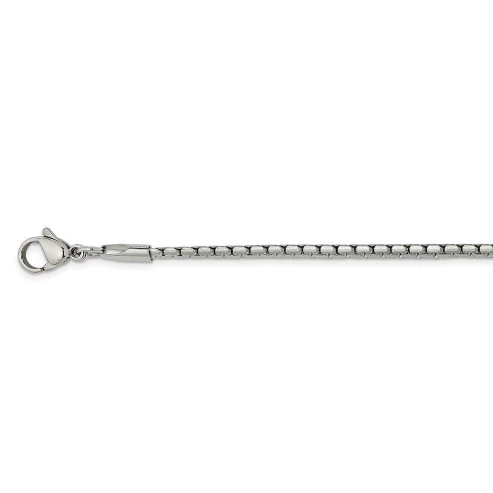 Stainless Steel Polished 2.5mm 20in Fancy Box Chain