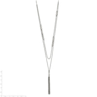 Stainless Steel Polished Infinity Multi Strand 28in w/2in ext Necklace