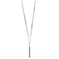 Stainless Steel Polished Infinity Multi Strand 28in w/2in ext Necklace