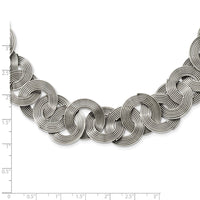 Stainless Steel Polished Circle Links 19in Necklace