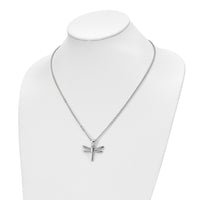Stainless Steel Polished Dragonfly 20in Necklace