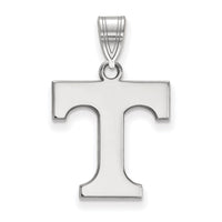 Sterling Silver Rhodium-plated LogoArt University of Tennessee Letter T Medium Pendant