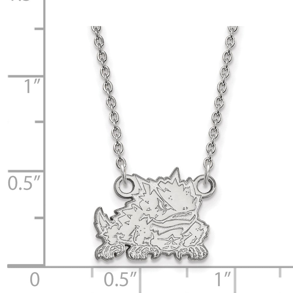 14kw  Texas Christian University Small Pendant w/Necklace