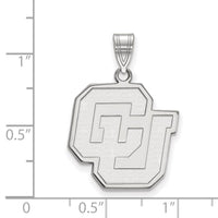 14k White Gold  University of Colorado Large Pendant