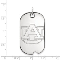 14k White Gold  Auburn University Large Dog Tag