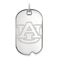 14k White Gold  Auburn University Large Dog Tag