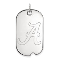 14k White Gold  University of Alabama Large Dog Tag